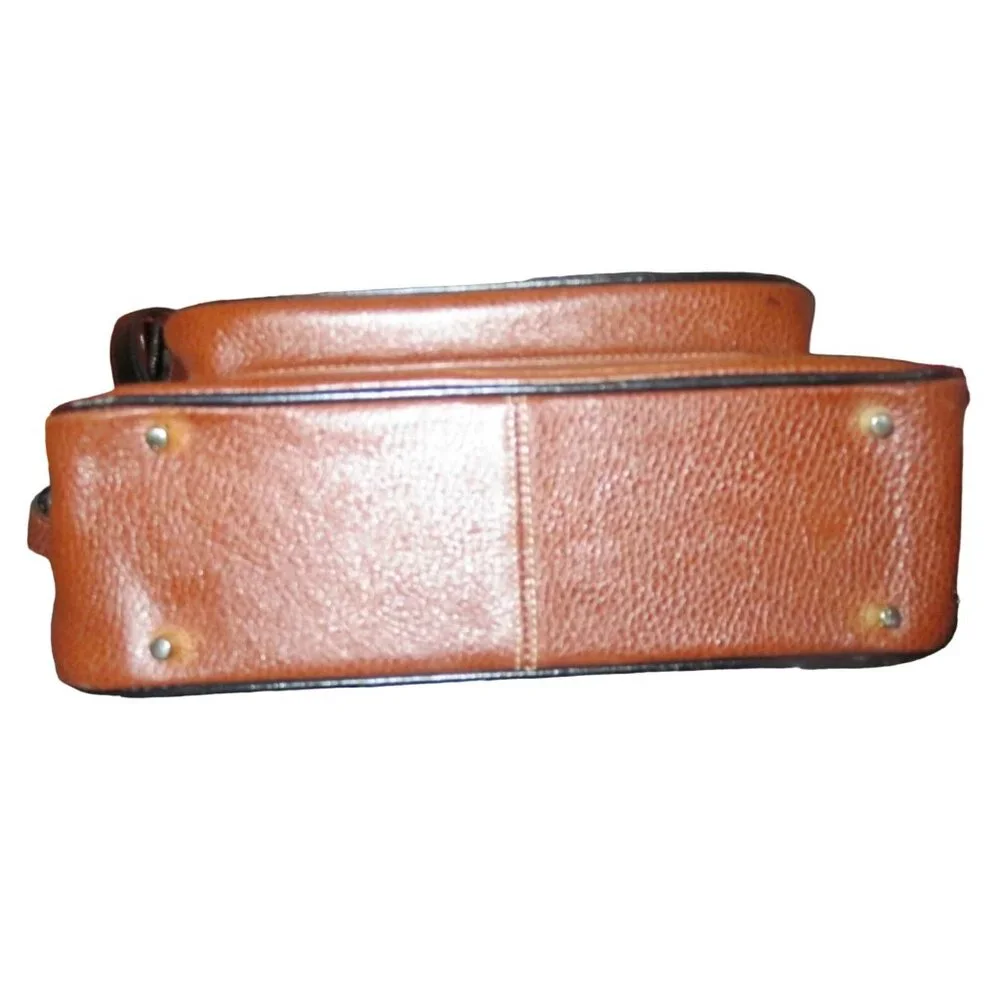 Paola MARROQUINERA Columbian All Weather Pebbled Leather Messenger Hard Satchel